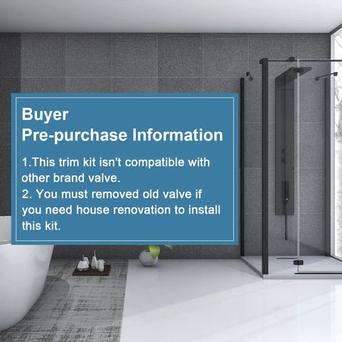 Modern bathroom with High Pressure Rain and Handheld Shower Head System With Valve, 48 Settings, in matte black finish.