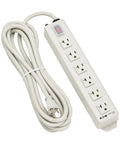Heavy Duty 20 Amp Power Strip With 6 Outlets, All Metal Housing, 15 Foot Cord, Mountable Under Desk Or Wall, 6 Foot Extension Cord, On Off Switch Cover, Great For Garage, Workshop, And High Power Devices