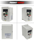 Beast 2.2KW VFD Inverter For CNC Router Milling And Engraving, 220V 11A 3HP Variable Frequency Drive, front and side views.