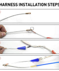 Installation steps for Badass Heavy Duty 50 Foot Fiberglass Cable Wire Fish Rod Pull Kit with connectors.