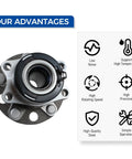 Rear Wheel Hub and Bearing Assembly for 2007-2017 Jeep Compass Patriot 4WD and 2007-2008 Dodge Caliber AWD 5-Lug with features list