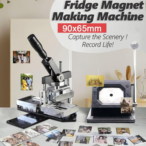 Fridge Magnet Maker Kit With Paper Cutter DIY Photo Magnet Press Machine Complete Craft Set With 100 Supplies Easy Custom Magnets