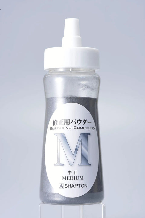 Medium grain bottle for Dope Correction Powder For Whetstones With Rough And Medium Grains, Fast, Precise Fix For Uneven Surfaces On Ceramic Stones, Geometric Groove Design Maximizes Powder And Groove Synergy For Sharp, Even Edges.
