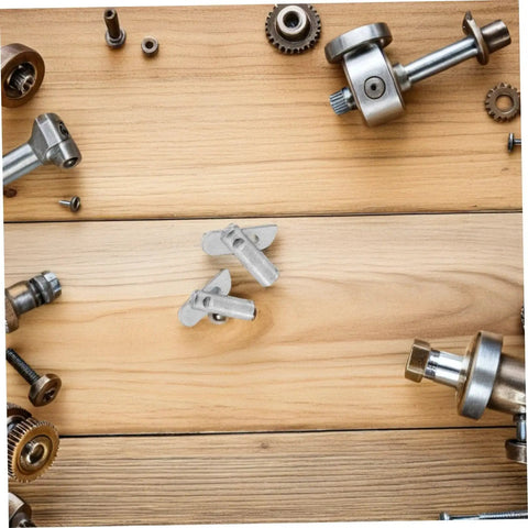 Rugged As Nails Scaffolding Locking Pins Made From Heavy Duty Steel Q235 Set Of Twenty Detachable Coupling Fasteners on wood surface.
