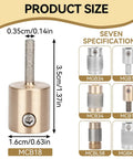 Diamond Grinder Bit Head For Glass And Tile Work Pro Grade Heavy Duty Stained Glass Drill Bits With Brass Core MCB18