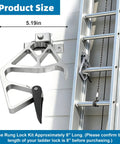 Aluminum Extension Ladder Lock Kit Fits 24 Ft 28 Ft 32 Ft Rung Ladders 250 Lb Capacity D1200 D1300 Series Safe Durable Heavy Duty Upgrade With Easy Install, 8 in rung lock size