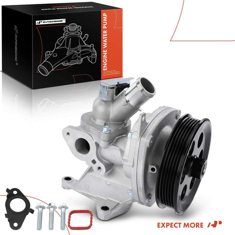 Engine Water Pump With Gasket And Pulley Fits Chevrolet Equinox Malibu Impala Colorado Camaro Traverse GMC Terrain Buick