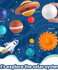 Hands On Solar System Project Kit For Kids Ages 3 To 5 With Foam Planets And Foam Balls, illustrating planets and sun.