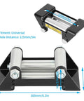 5 Inch Winch Roller Fairlead For Side By Side With 4 Way Heavy Duty Universal Mount And 125mm Hole Distance Fits 4500 Lbs Winches