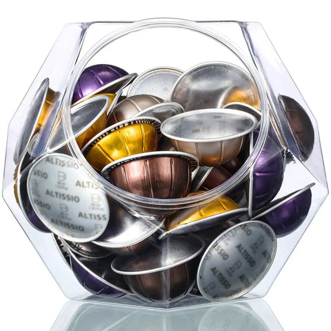 Large Capacity 12 Sided Polygon Coffee Pods Holder Go To For Nespresso VertuoLine Capsules Elegant Durable PET One Piece Organizer