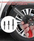 Beefy Heavy Duty Rivet Gun Set With 31 Piece Blind Rivet Kit and Non Slip Steel Hand Riveter for car panels use
