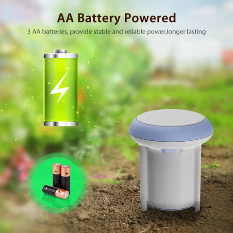 Smart Soil Sensor With Real Time App Monitoring For Garden Farm And Greenhouse, Moisture Meter And Temperature Sensor, WiFi Enabled Soil Tester For Plant Care, Alexa And Google Home Compatible, AA battery powered