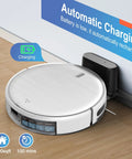 Two In One Robot Vacuum And Mop With App Control Alexa Voice Control Slim Two Point Eight Seven Inch Profile Self Charging