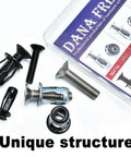 52 Piece Jack Nut Kit With Countersunk Socket Cap Screws for Hollow Doors and Soft Walls, DIY-friendly, nuts and screws detail