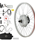 Upgrade Your Ride With 750W 24 Inch Front Wheel E Bike Hub Motor Conversion Kit Featuring 390 RPM Handbrake And Thumb Throttle