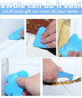 Using All In One Caulk Gun Kit With No Drip Silicone Caulking Gun And Caulking Tools For Kitchen And Bathroom Sealing on tile edges