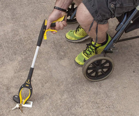 Two Pack Long Reach Grabber Reachers 34 Inch And 21 Inch With Rotating Jaw For Easy Pickup From Floor Behind Furniture Trash Or High Shelves Mobility Aid Reaching Tool Set For Seniors And Disabled