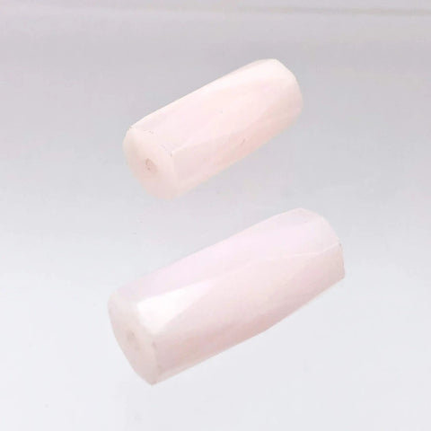 Premium Pink Calcite Faceted Tube Beads 20x10mm Genuine Natural Stone For Jewelry Making DIY Bracelets And Necklaces two faceted pink calcite beads