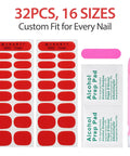Two Pack Semi Cured Gel Nail Strips Kit With Real Gel Hema And TPO Free 16 Sizes for anti lift fit UV light required