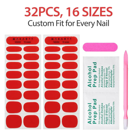 Two Pack Semi Cured Gel Nail Strips Kit With Real Gel Hema And TPO Free 16 Sizes for anti lift fit UV light required