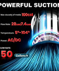 Powerful features of Heavy Duty Electric Drum Pump Is A Real Heavy Hitter Delivering Killer 5 Gpm Flow with dual AC and DC power.
