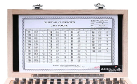 Must-Have Pro Grade 81-Piece Steel Gauge Block Set With Grade B Accuracy, Corrosion-Resistant Precision Gauge Block Kit Including Manufacturer Certificate, Calibrated For 68 Degrees F (20 C), P900-S581