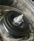 Close-up of Premium Polyurethane Silencer Pad And Suspension Bushing Damper with silver nut, designed for truck SUV use.