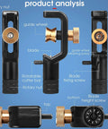 Product analysis showing components of Beefy Fiber Optic Cable Stripping Knife For Armored Sheath 8-28.6mm, detailed view of parts.