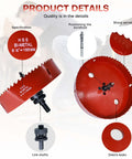 4-inch bi-metal hole saw for recessed lighting with dust bowl catcher; for wood, metal, drywall.