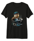 CNC Tool Vise Gauge Square Set For Machinist Gifts: Premium Tri-Blend Tee featuring a cartoon otter operating machinery.