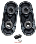 Heavy Duty Exhaust Muffler Hangers Set For Silverado Sierra 1999-2018 And Yukon Tahoe 2000-2018 shown with iron frame