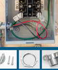 Heavy duty electrical connections with Rock Solid 12 Piece One Half Inch Clamp Cable Connectors No Sweat Zinc Alloy Quick Install.
