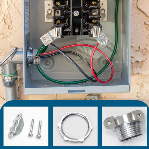 Heavy duty electrical connections with Rock Solid 12 Piece One Half Inch Clamp Cable Connectors No Sweat Zinc Alloy Quick Install.