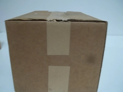 Cardboard box seen from the side, containing Top Notch Water Regulating Valve Two Way Three Quarter Inch Size for Commercial HVAC Chillers.