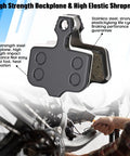 Close-up of stainless steel bike brake pad from Eight Pairs Bike Disc Brake Pads Kit With Springs And Latches Gap Regulator Hydraulic Piston Tool