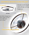 Low Profile Flush Mount Ceiling Fan With Light Remote And App Control Six Speed Reversible And Silent Motor Dimmable LED Lighting