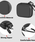 Mini Carry Case For Bluetooth Pro OBDII OBD2 Scan Tool Monitor, durable EVA material, strong zipper, and comfortable handle