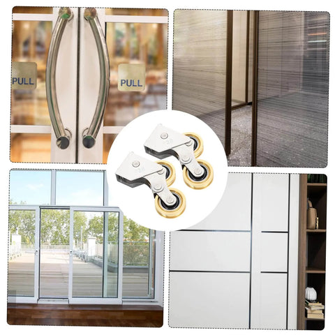Two Pack Sliding Door Rollers For Cabinet And Pocket Doors Sleek Track Pulley Hardware Easy Install Replacement Wheels Quiet Durable