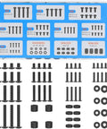 No Sweat Vesa Tv Mounting Hardware Kit Complete M4 M5 M6 M8 Screws With Washers And Spacers for big screen installation.
