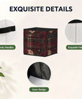 Premium Lightweight Foldable Oxford Fabric Storage Cube Bin With Dope All Over Print Artwork And Rigid Base for closet organization with floral design.