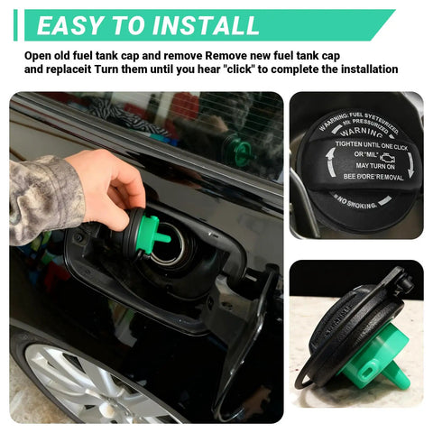 Installation of Leak Proof 2.44 Inch Fuel Tank Cap Replacement for Volkswagen and Audi Sealed Filler Cap 5C0201550T 5Q0201550L