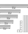 Heavy Duty Aluminum Router Fence Extension For Workshop Tables Handles Repetitive Cuts Like A Dream With Precision T Slot Track And Quick Release Stop Block dimensions diagram.