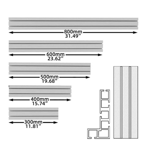 Heavy Duty Aluminum Router Fence Extension For Workshop Tables Handles Repetitive Cuts Like A Dream With Precision T Slot Track And Quick Release Stop Block dimensions diagram.