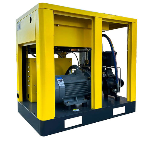 Lrsd 20HP Variable Speed Rotary Screw Air Compressor Delivers 80 CFM @ 125 PSI On 460V 3 Phase Power. This UL And ASME Certified Industrial Machine Features An Energy Saving Motor With Smart Touchscreen Controller For Optimal Performance And Reliability