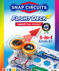Flight Deck STEM Toy Kit For Ages 8 Plus Build Simple Circuits That Launch Paper Airplanes Flying Saucers And Balls box