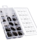300 Piece Snap Ring Retaining Fastener Hardware Kit For Machines And Vehicles With Easy Open End Install in plastic organizer box