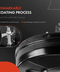 Heavy Duty Vacuum Brake Booster Built Tough For Smooth Street Stopping Power Fits Acura Tsx Honda Accord Crosstour Crv Pilot showing black electrophoretic coated finish.