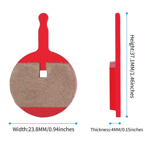 Dimensions of a disc brake pad from Four Pairs Disc Brake Pads Kit For Mountain Bikes With Tools Compatible With Mechanical BB5 MTB Systems Fits Merida Duke And Ebike Includes Gap Regulator Piston Press Tool And Hex Wrench For Easy Installation