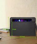 Fireproof Document Bag With Lock That Keeps Your Stuff Safe For Cash And Valuables, Waterproof A4 Safe Storage Pouch on table