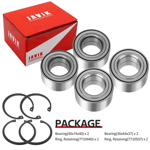 Heavy Duty Front And Rear Wheel Bearings For Polaris Sportsman Ranger Ace 400 500 570 600 700 800 40X74X40Mm with seals and snap rings.